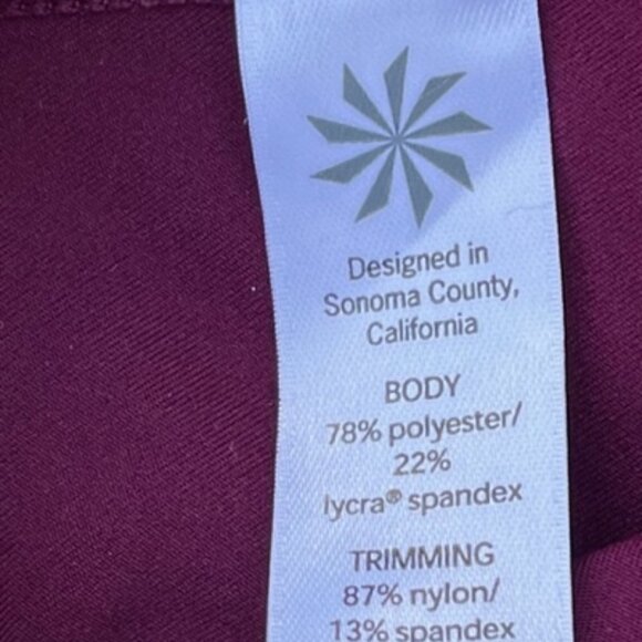 Athleta Women's Purple High Rise Laser Cut Mesh Sonar Capri Leggings Plus 1X - Picture 7 of 12